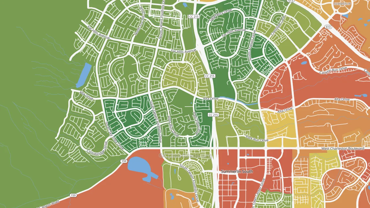 The Vistas, Las Vegas, NV Map of Drug-Related Crime Rates