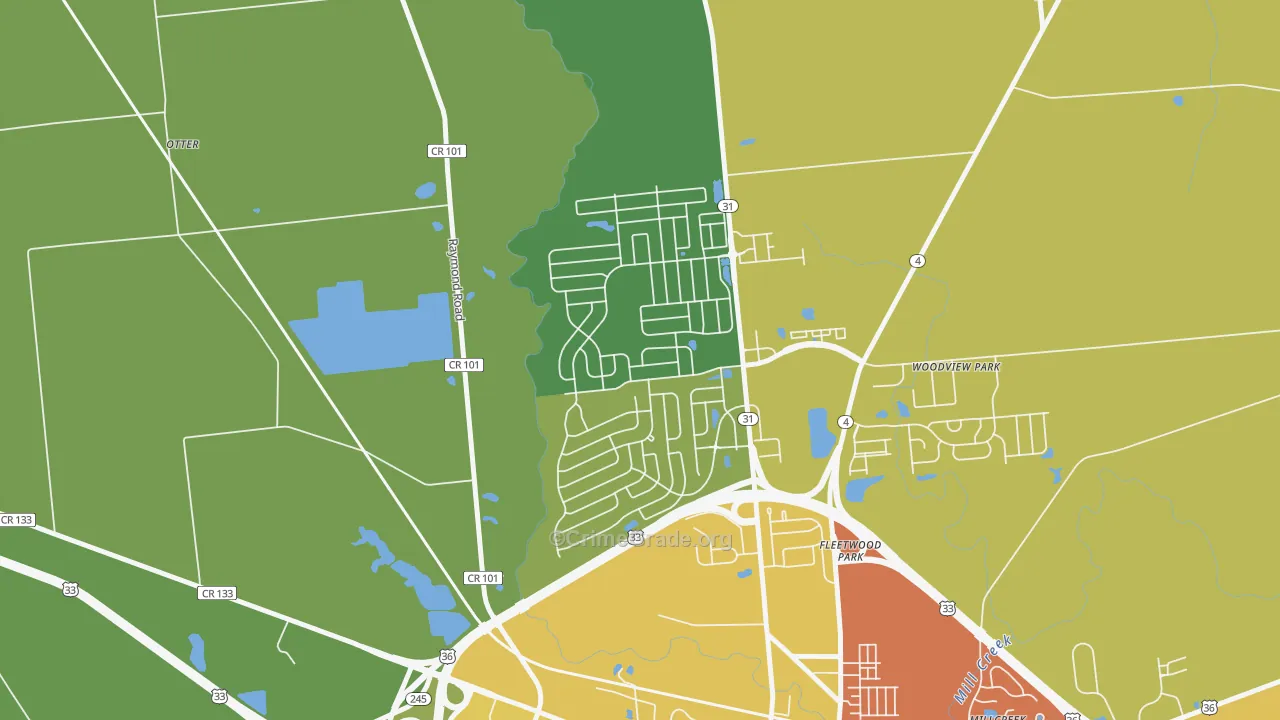 The Woods at Mill Valley, Marysville, OH Map of Drug-Related Crime Rates