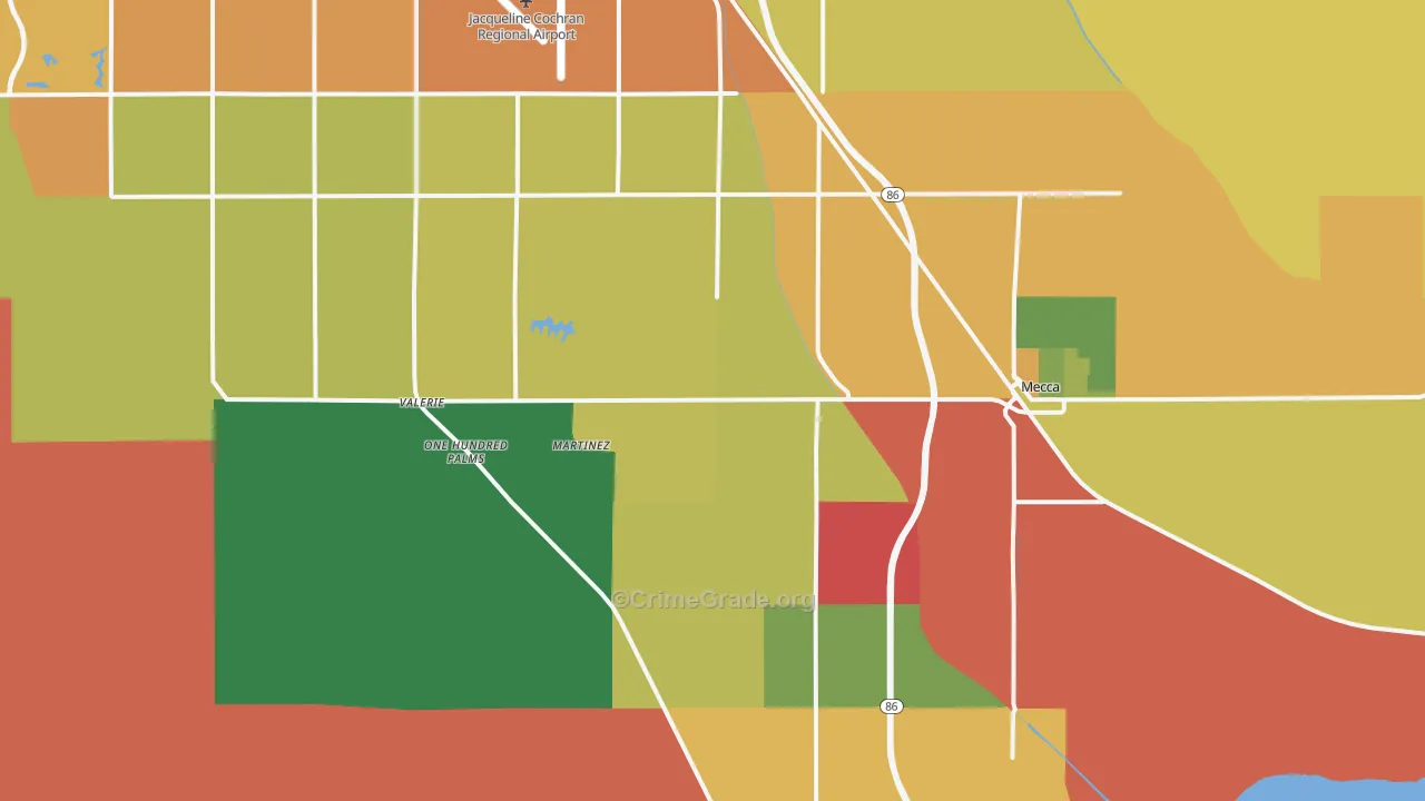 Thermal, CA Map of Drug-Related Crime Rates