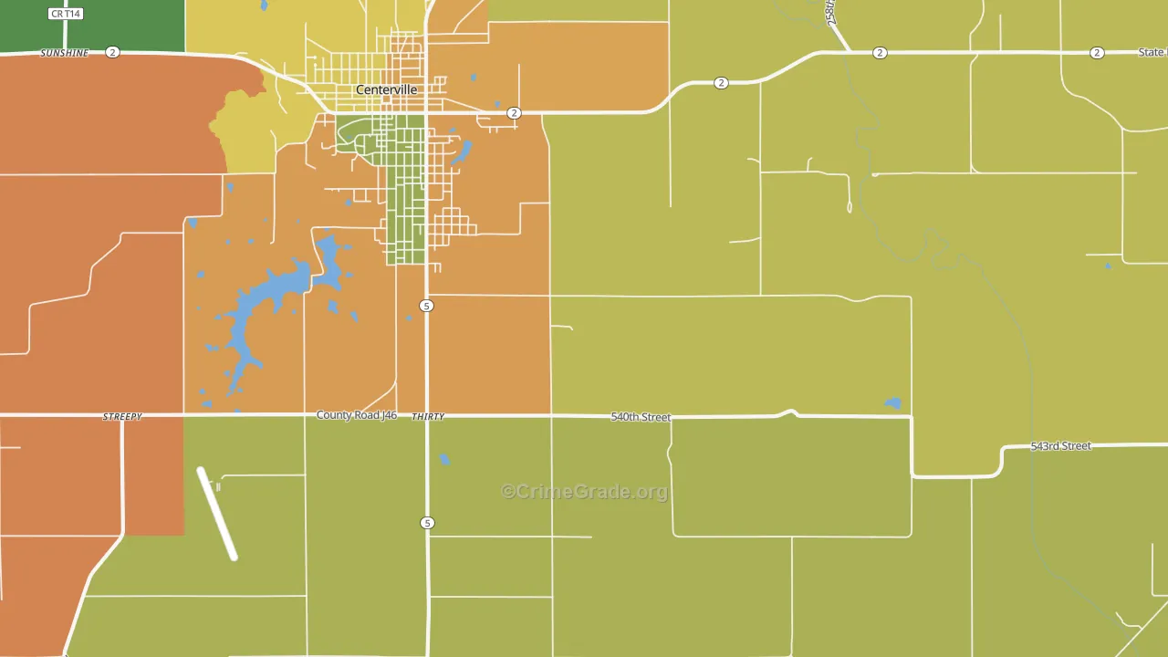 Thirty, IA Map of Drug-Related Crime Rates