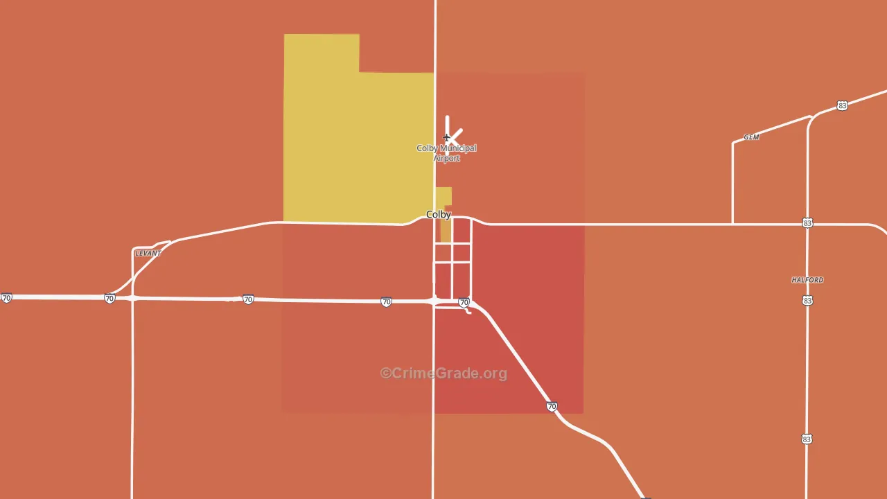 Thomas County, KS Map of Drug-Related Crime Rates
