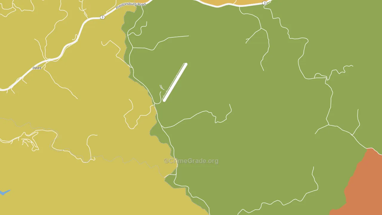 Thomas, KY Map of Drug-Related Crime Rates