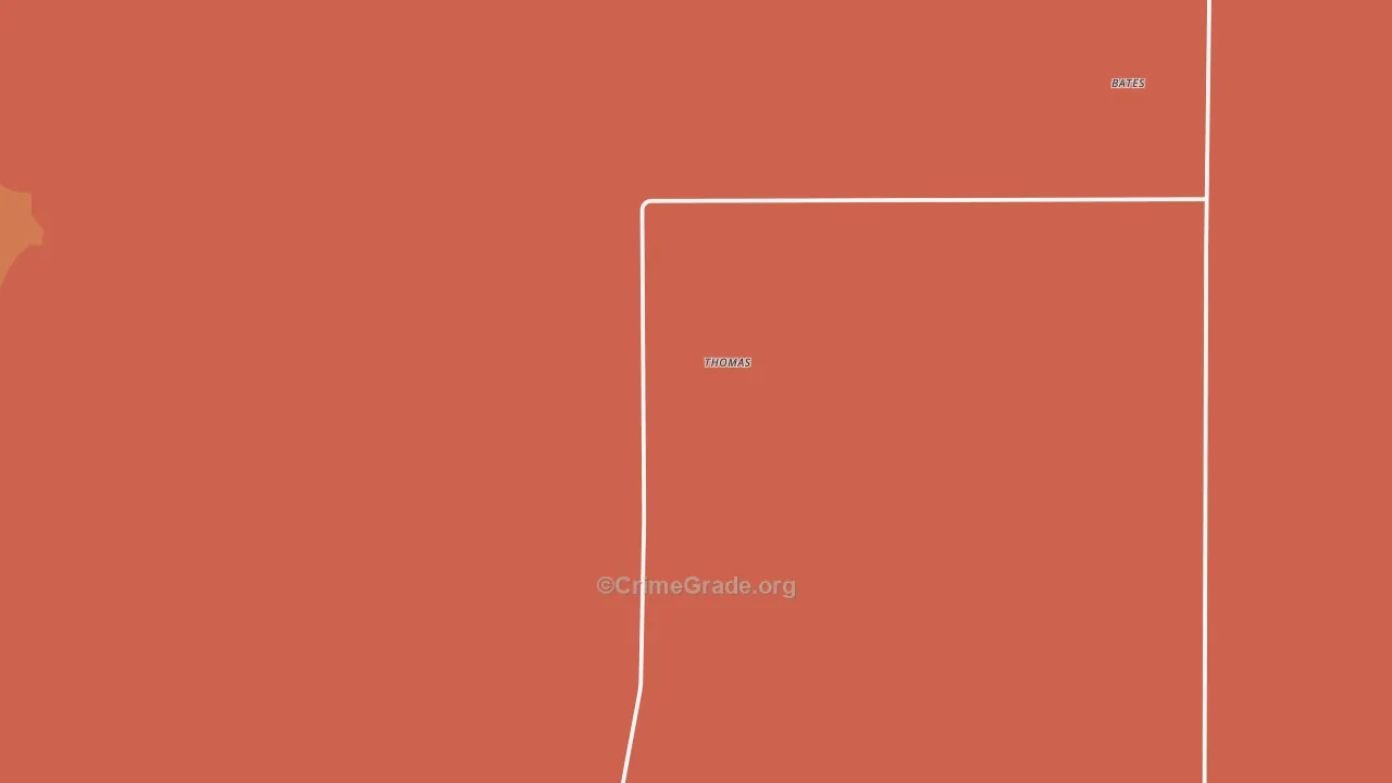 Thomas, NM Map of Drug-Related Crime Rates
