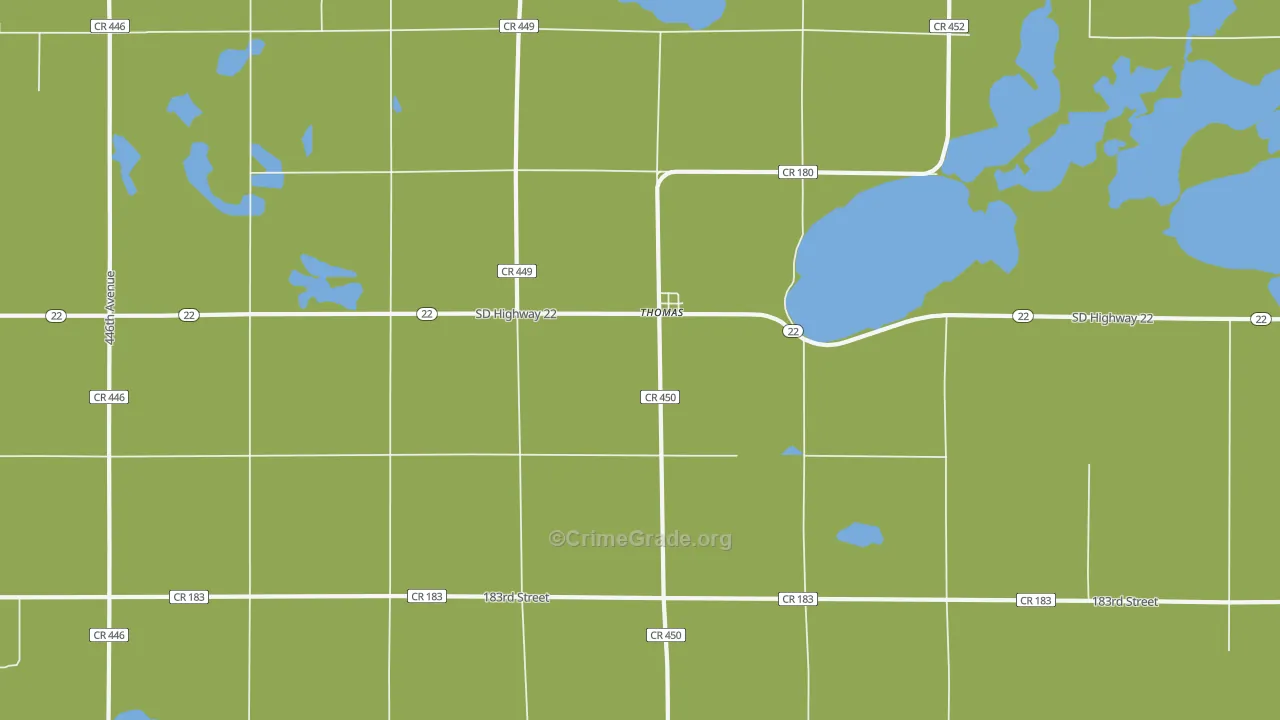 Thomas, SD Map of Drug-Related Crime Rates