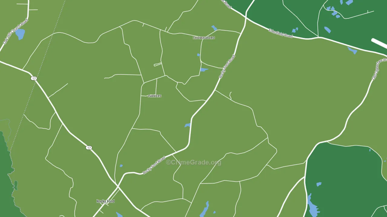 Thomasboro, GA Map of Drug-Related Crime Rates
