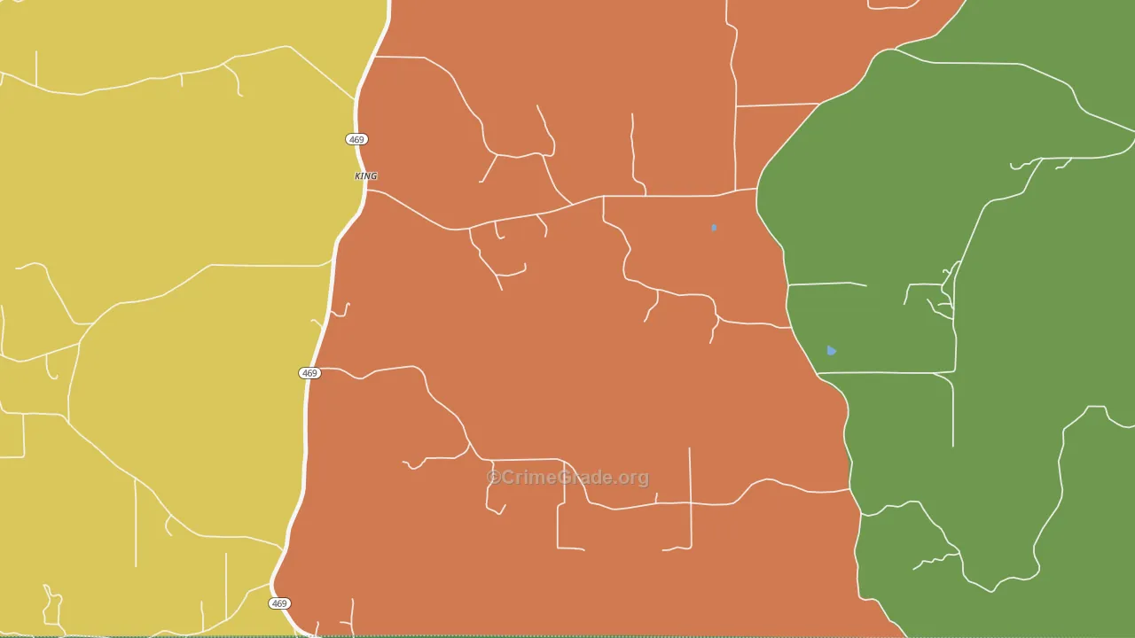 Thomasville, MS Map of Drug-Related Crime Rates