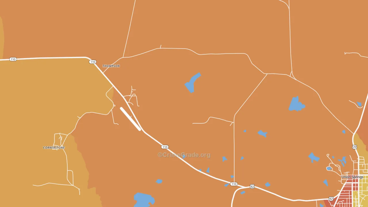 Thompson, AL Map of Drug-Related Crime Rates