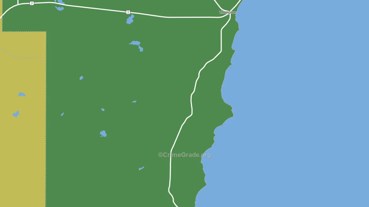 Thompson, MI Map of Drug-Related Crime Rates