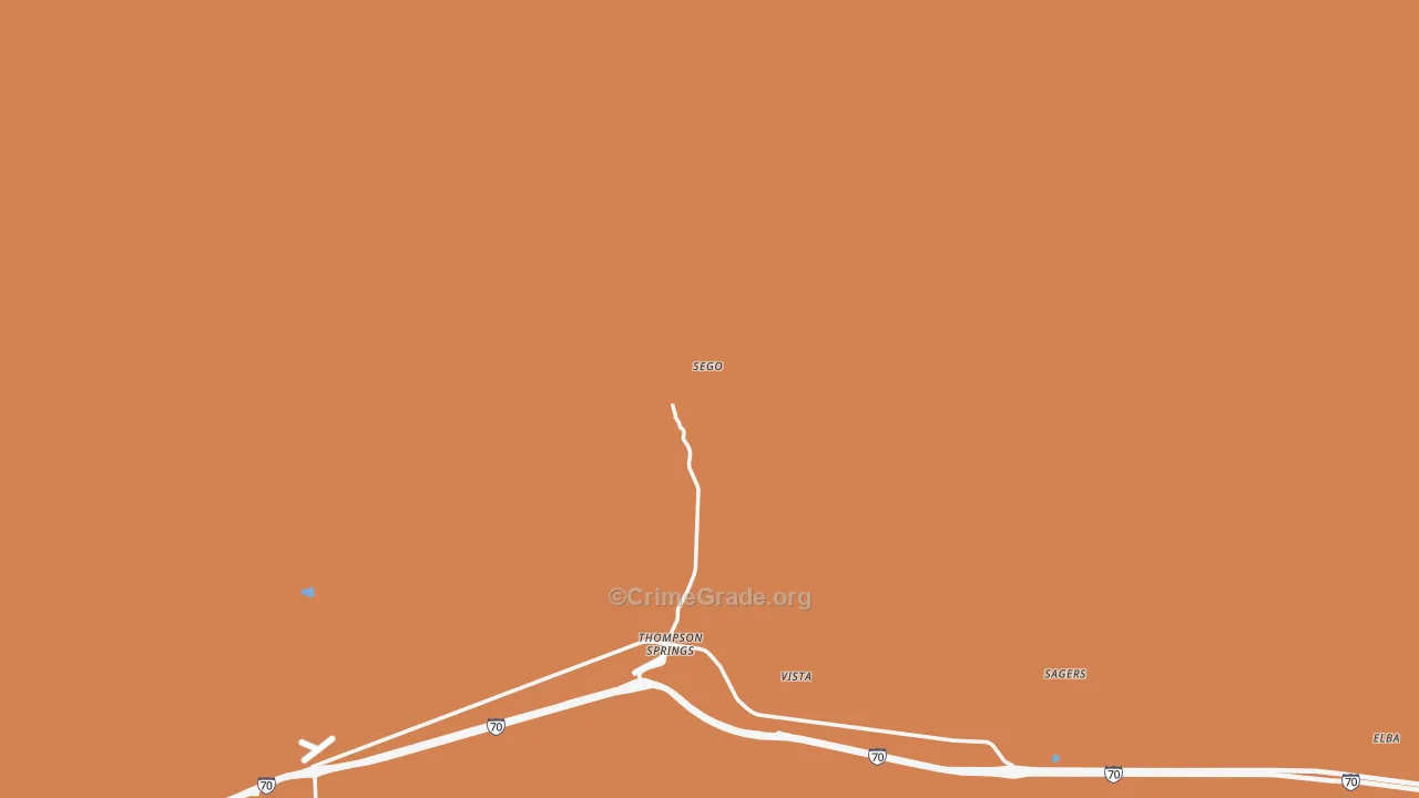 Thompson Springs, UT Map of Drug-Related Crime Rates