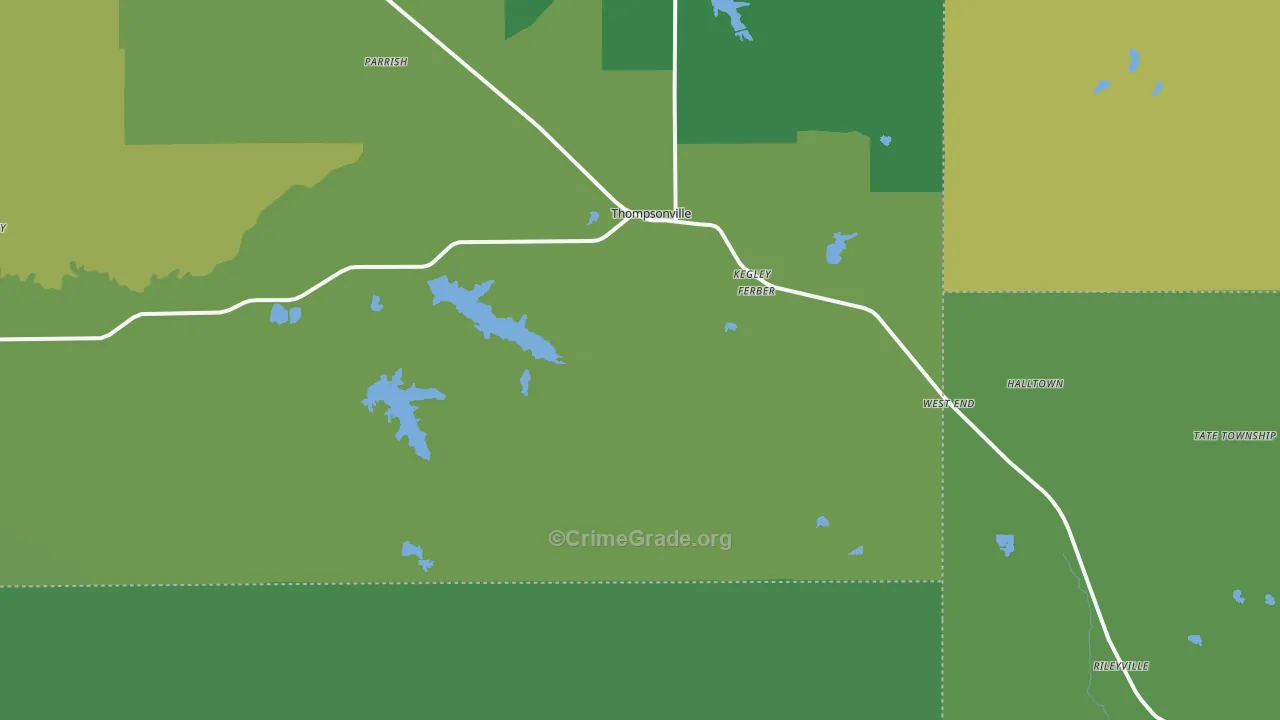 Thompsonville, IL Map of Drug-Related Crime Rates