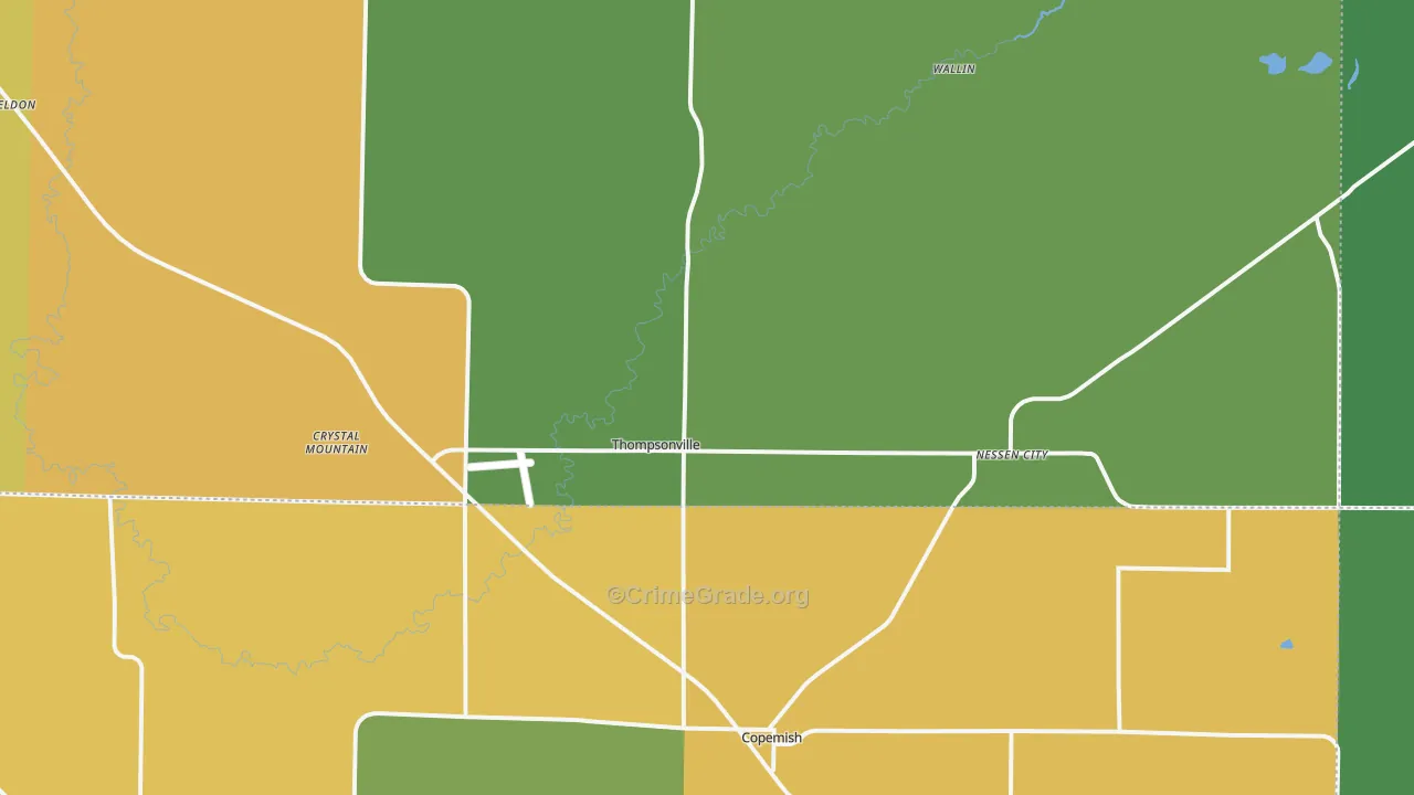 Thompsonville, MI Map of Drug-Related Crime Rates