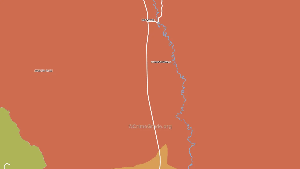 Thompsonville, UT Map of Drug-Related Crime Rates