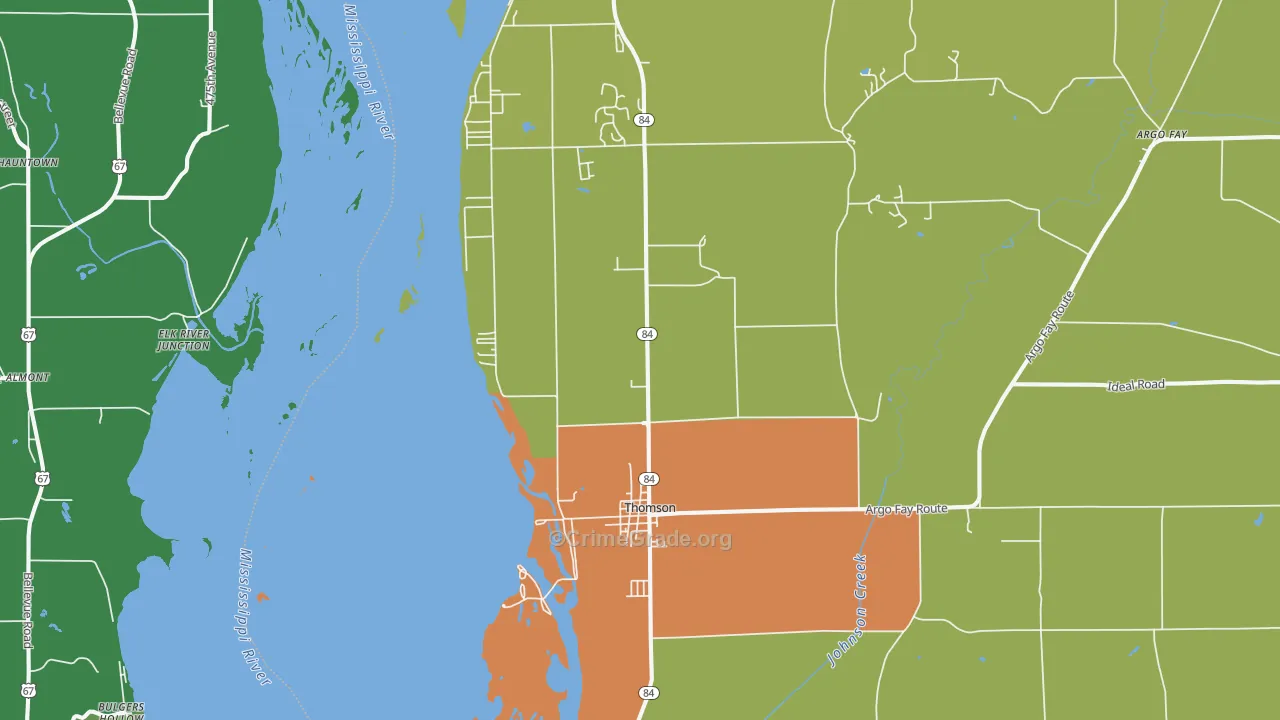 Thomson, IL Map of Drug-Related Crime Rates