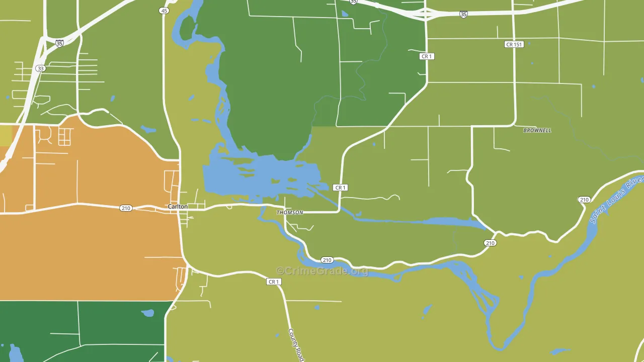 Thomson, MN Map of Drug-Related Crime Rates