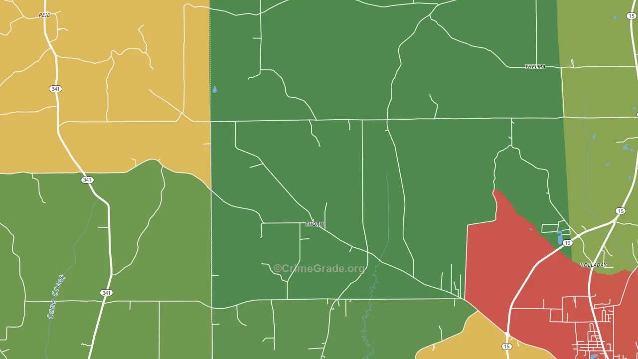 Thorn, MS Map of Drug-Related Crime Rates