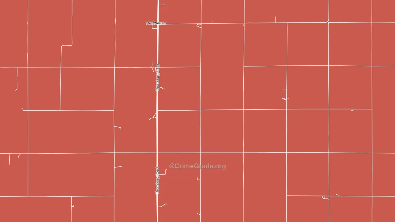 Thornburg, KS Map of Drug-Related Crime Rates