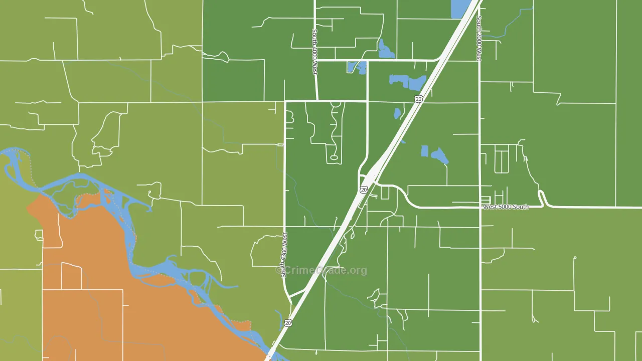 Thornton, ID Map of Drug-Related Crime Rates