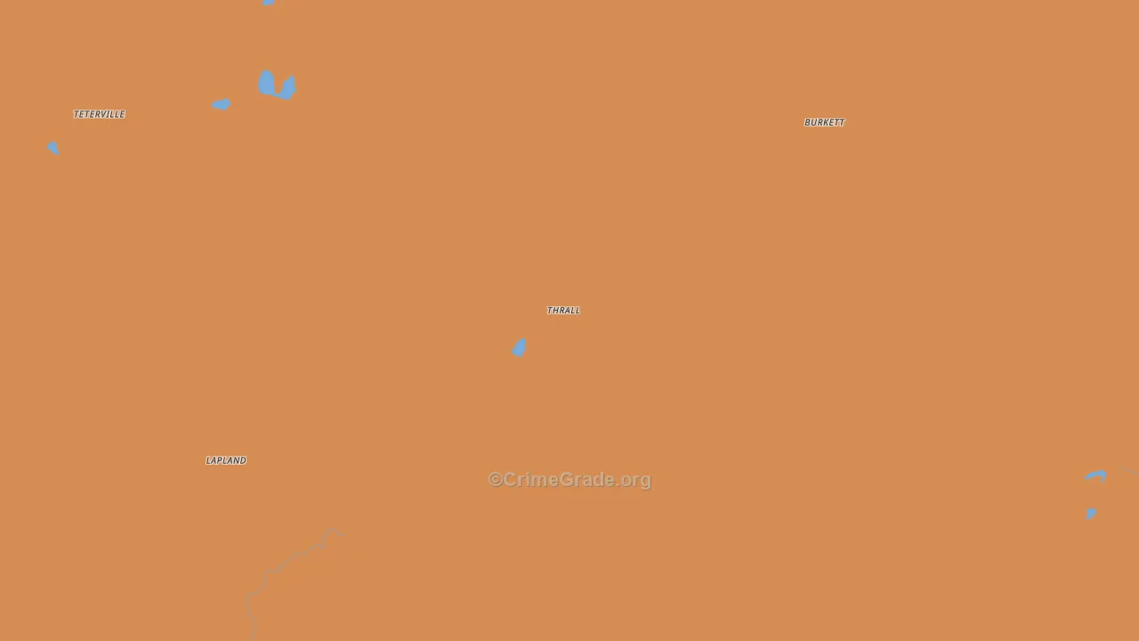 Thrall, KS Map of Drug-Related Crime Rates