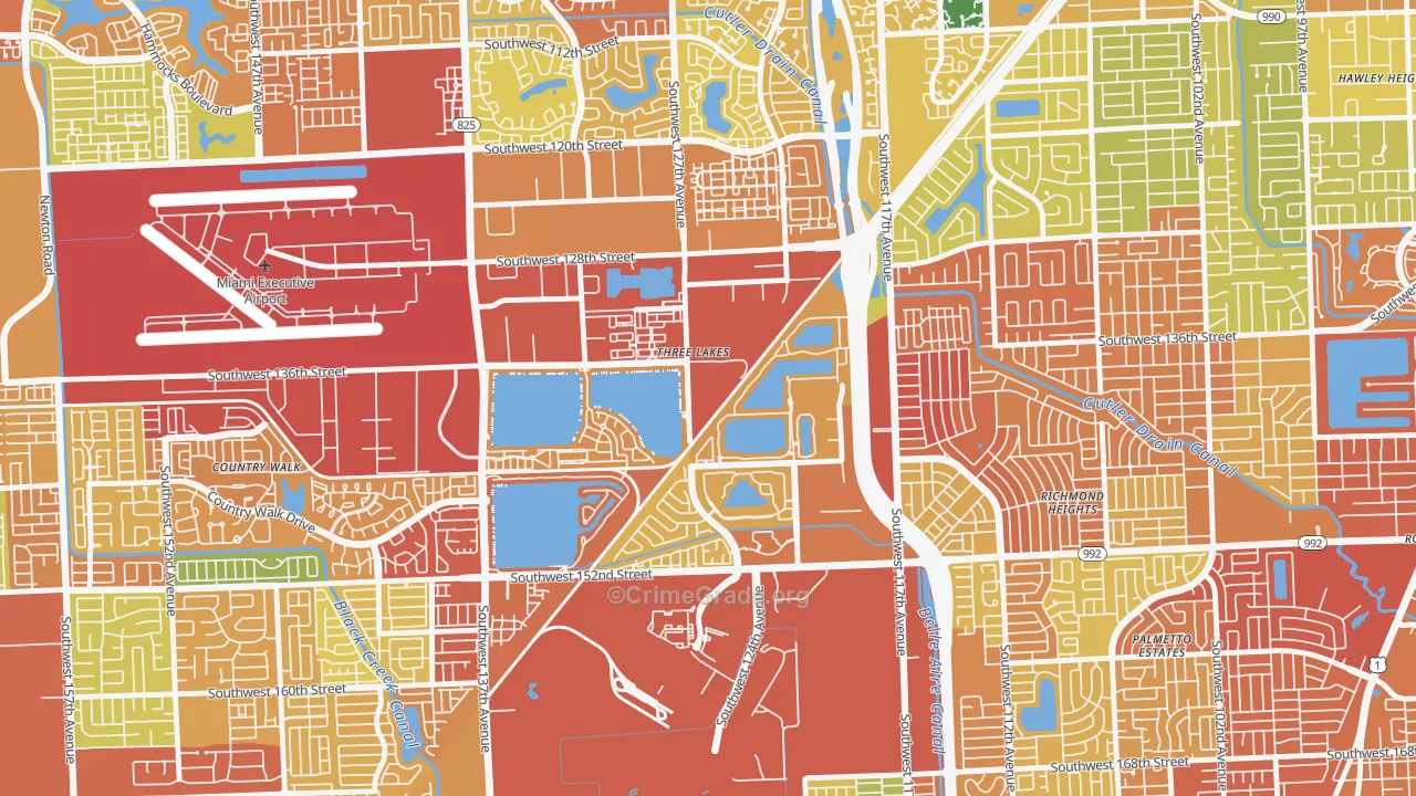 Three Lakes, FL Map of Drug-Related Crime Rates