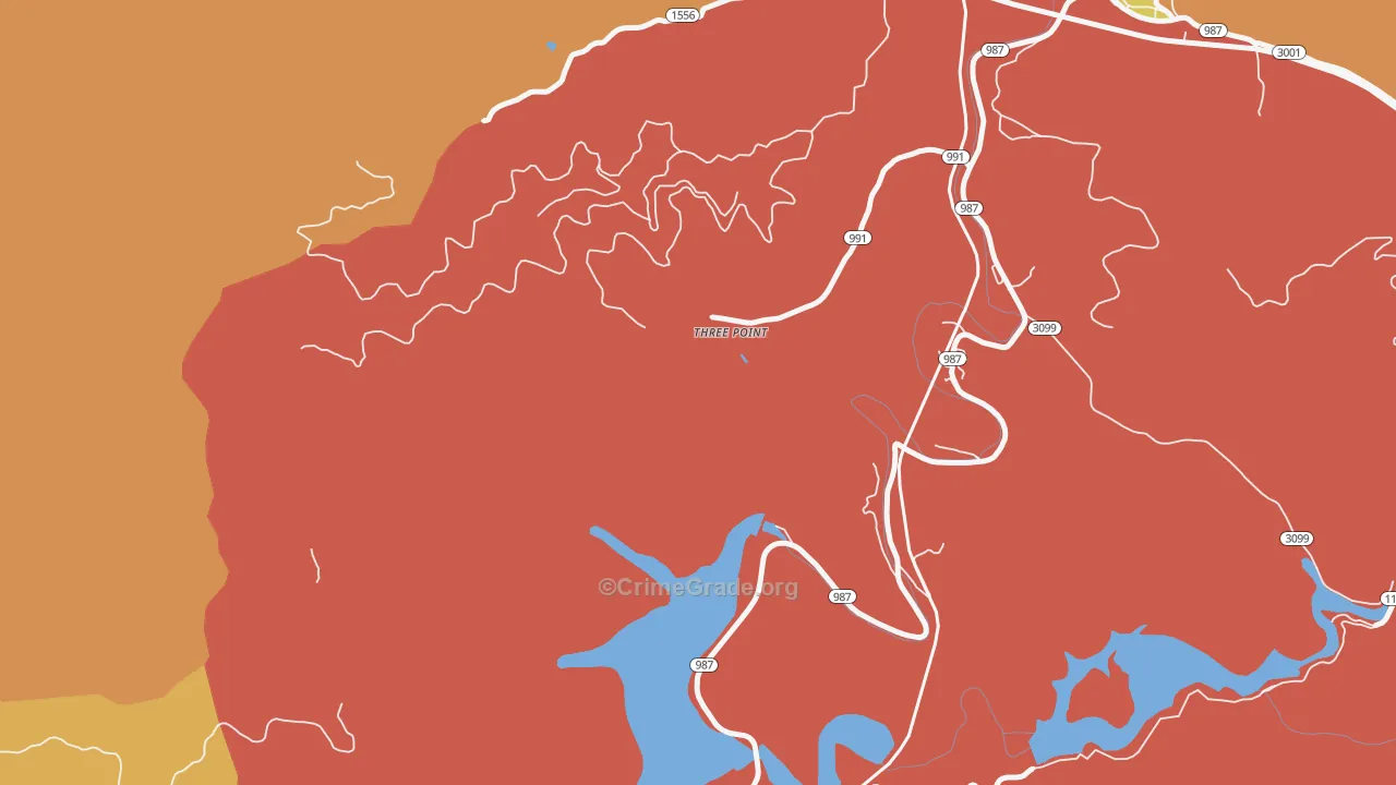 Three Point, KY Map of Drug-Related Crime Rates