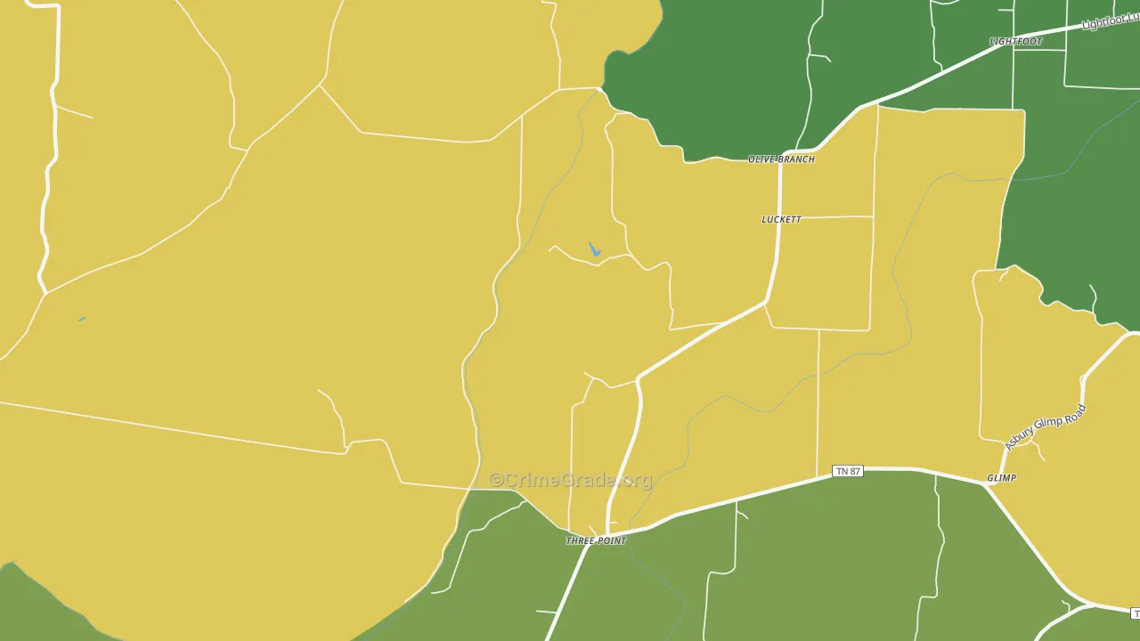 Three Point, TN Map of Drug-Related Crime Rates
