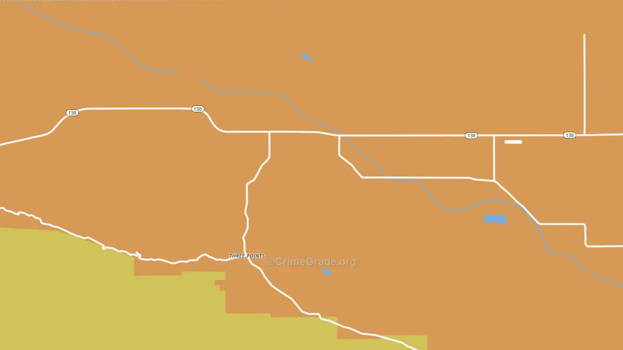 Three Points, CA Map of Drug-Related Crime Rates