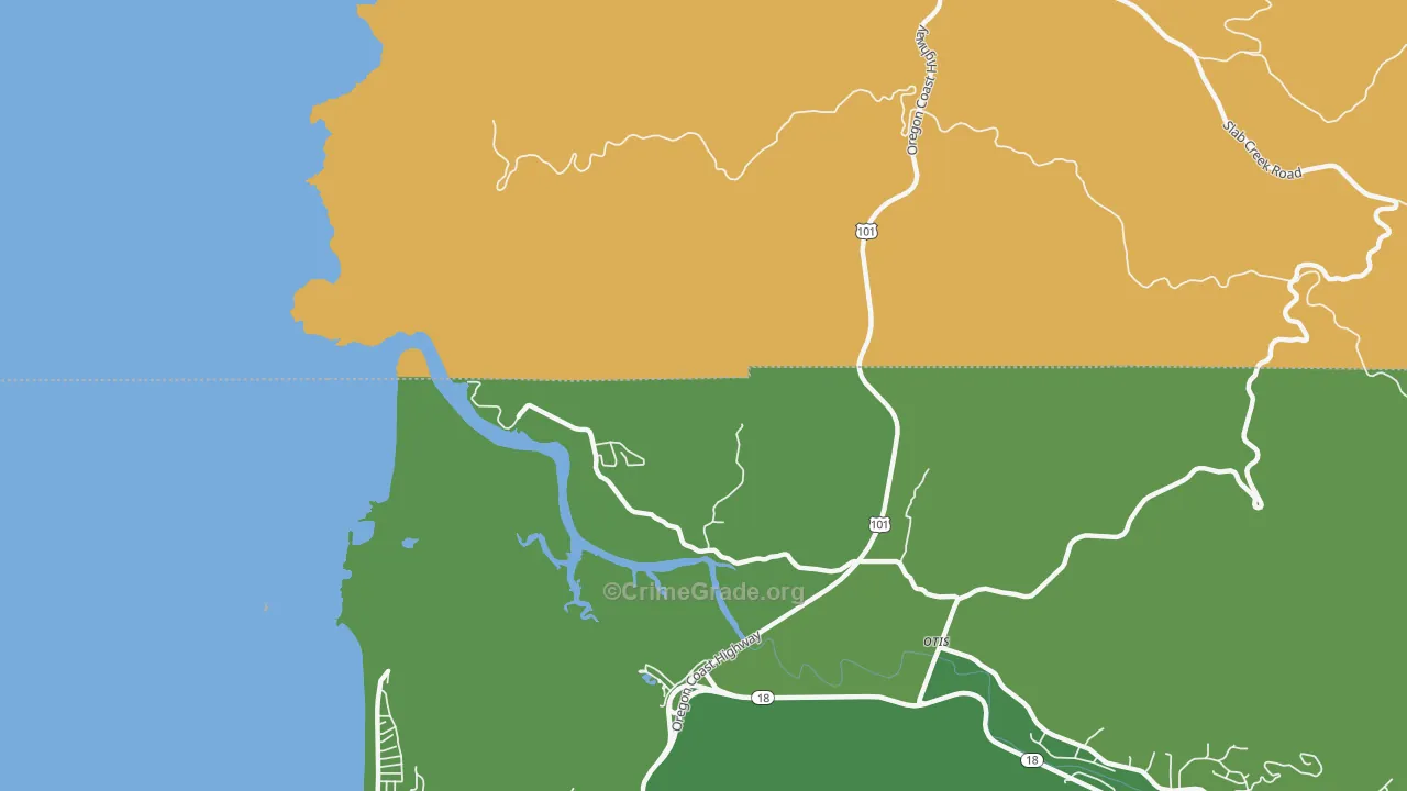 Three Rocks, OR Map of Drug-Related Crime Rates