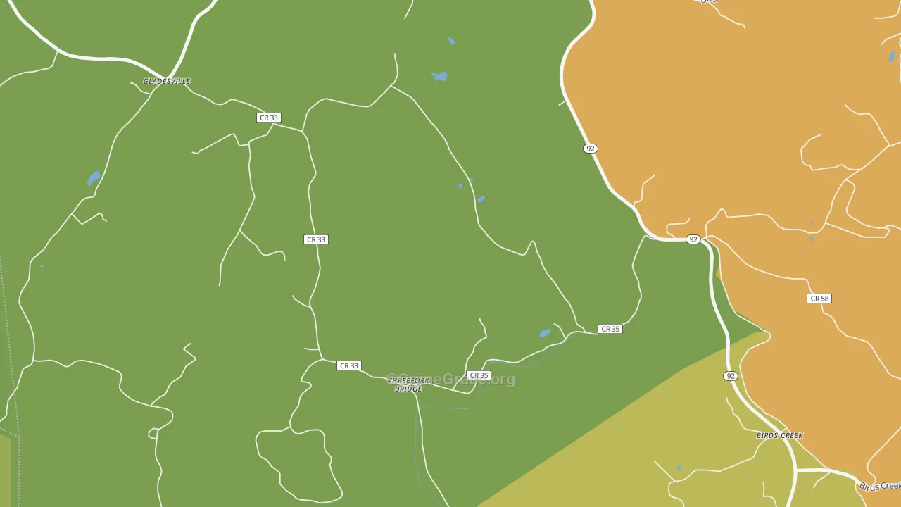 Threefork Bridge, WV Map of Drug-Related Crime Rates
