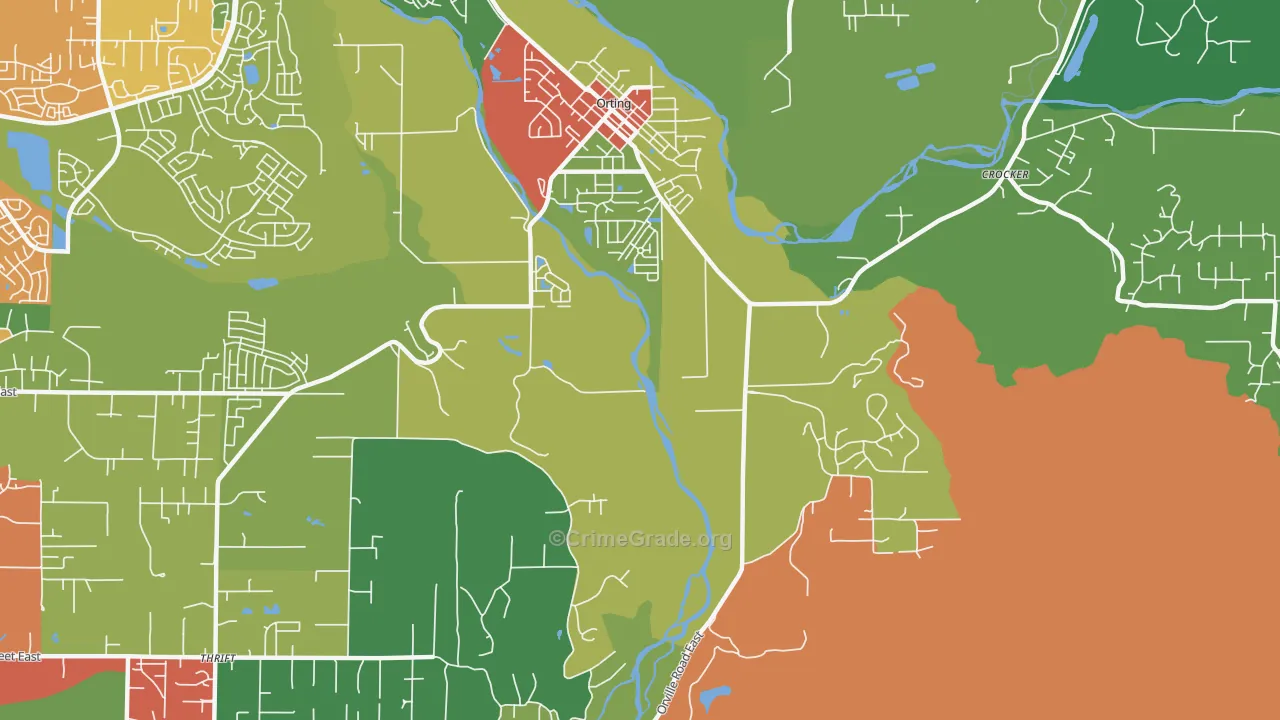 Thrift, WA Map of Drug-Related Crime Rates