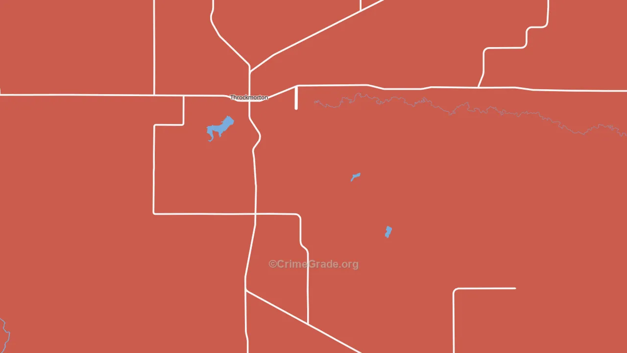 Throckmorton County, TX Map of Drug-Related Crime Rates
