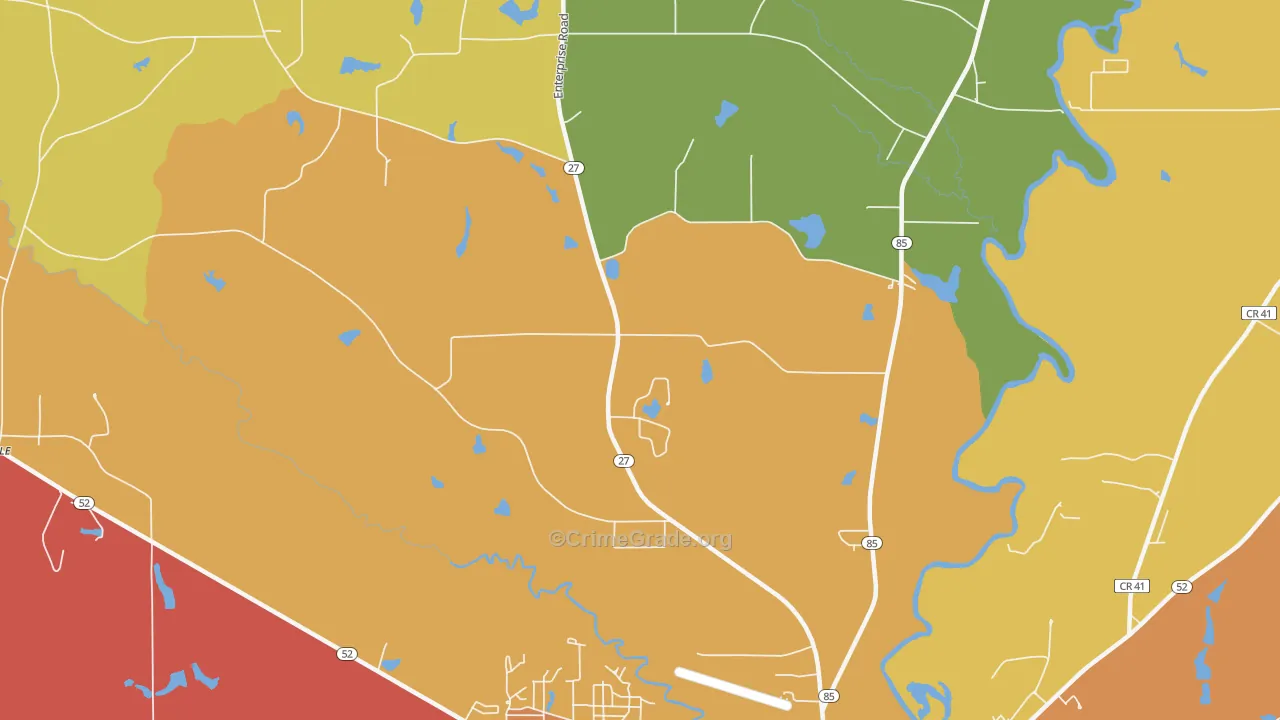 Thurston, AL Map of Drug-Related Crime Rates