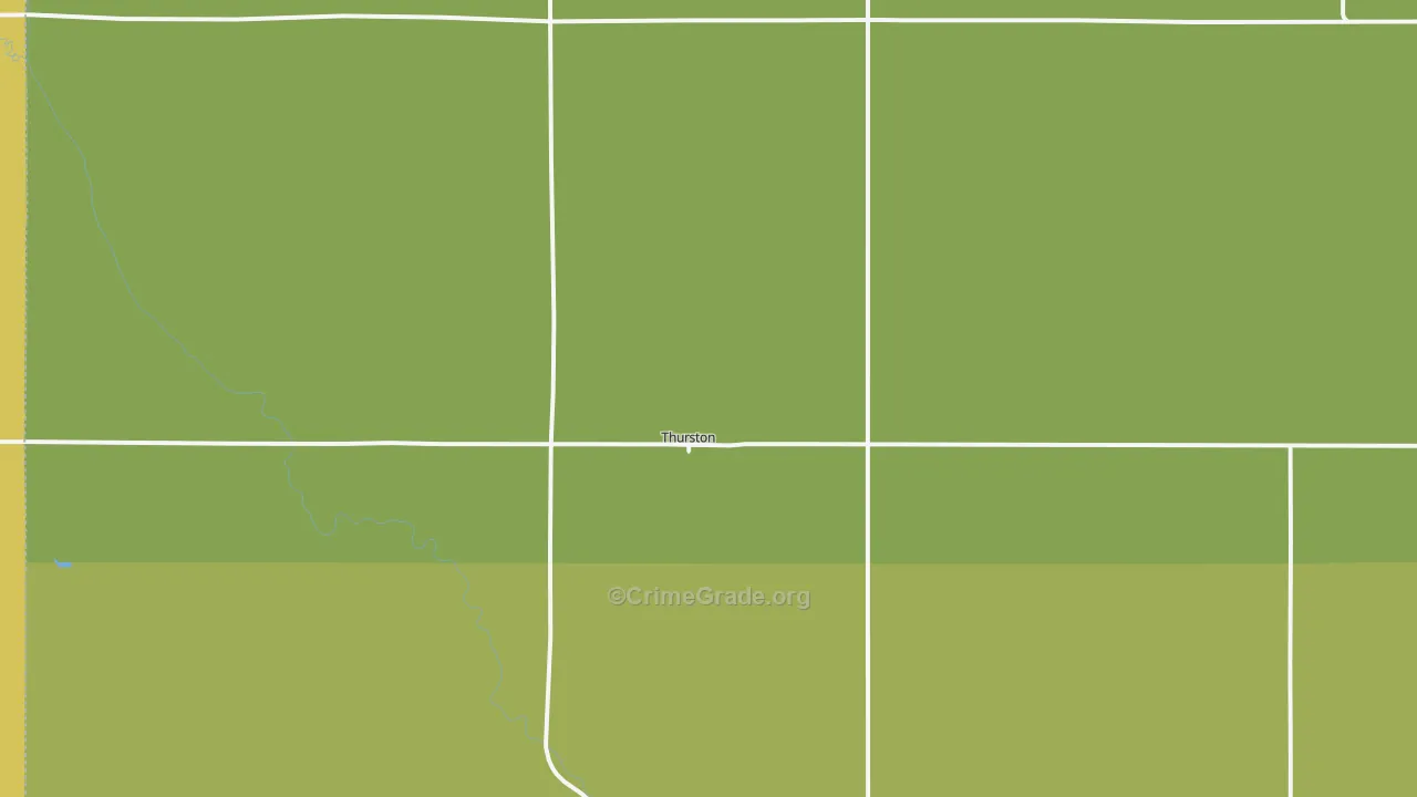Thurston, NE Map of Drug-Related Crime Rates