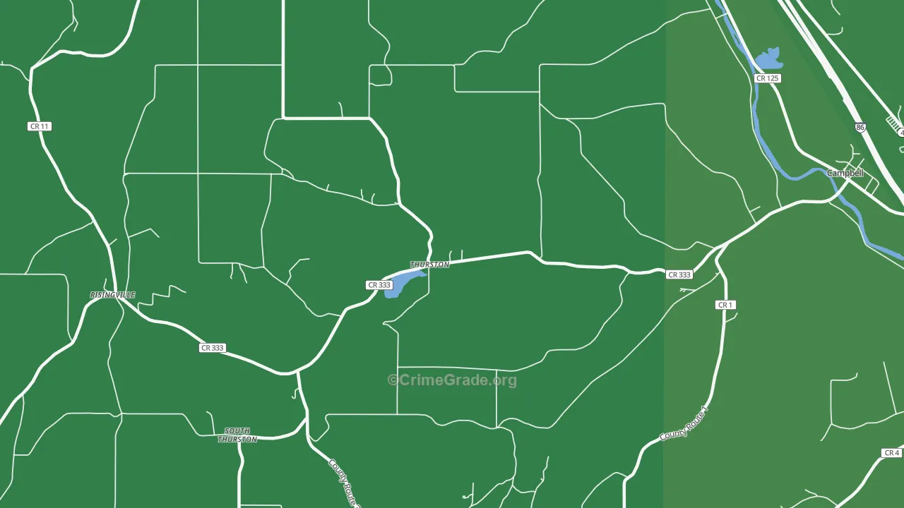 Thurston, NY Map of Drug-Related Crime Rates