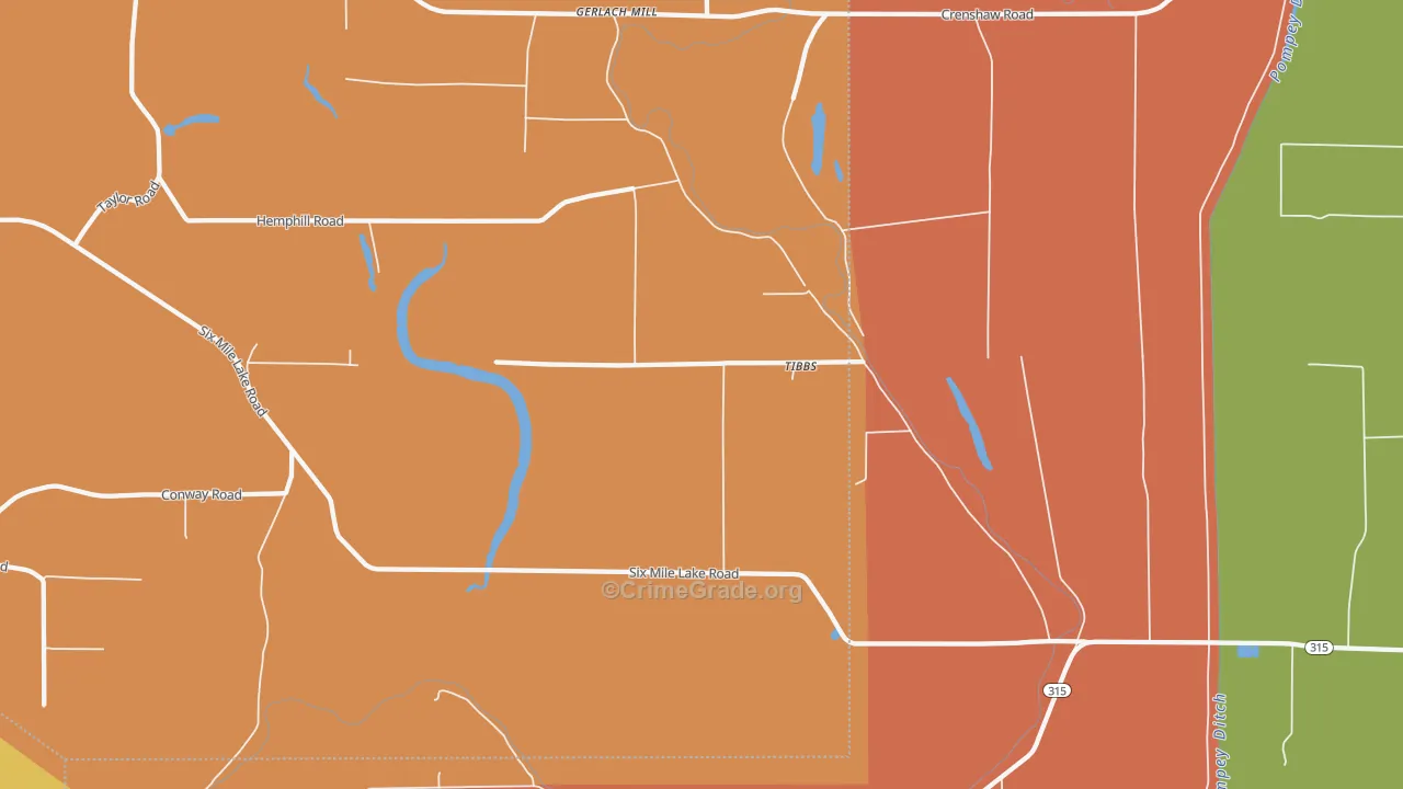 Tibbs, MS Map of Drug-Related Crime Rates