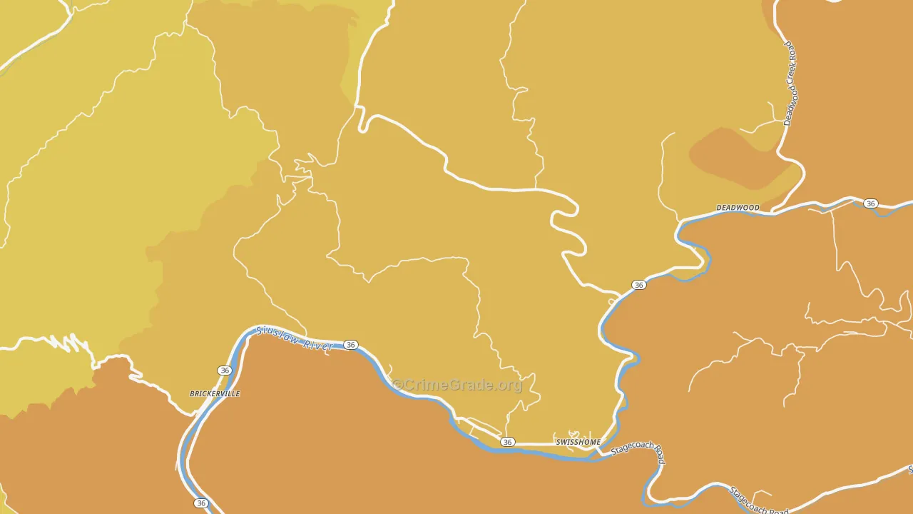 Tide, OR Map of Drug-Related Crime Rates