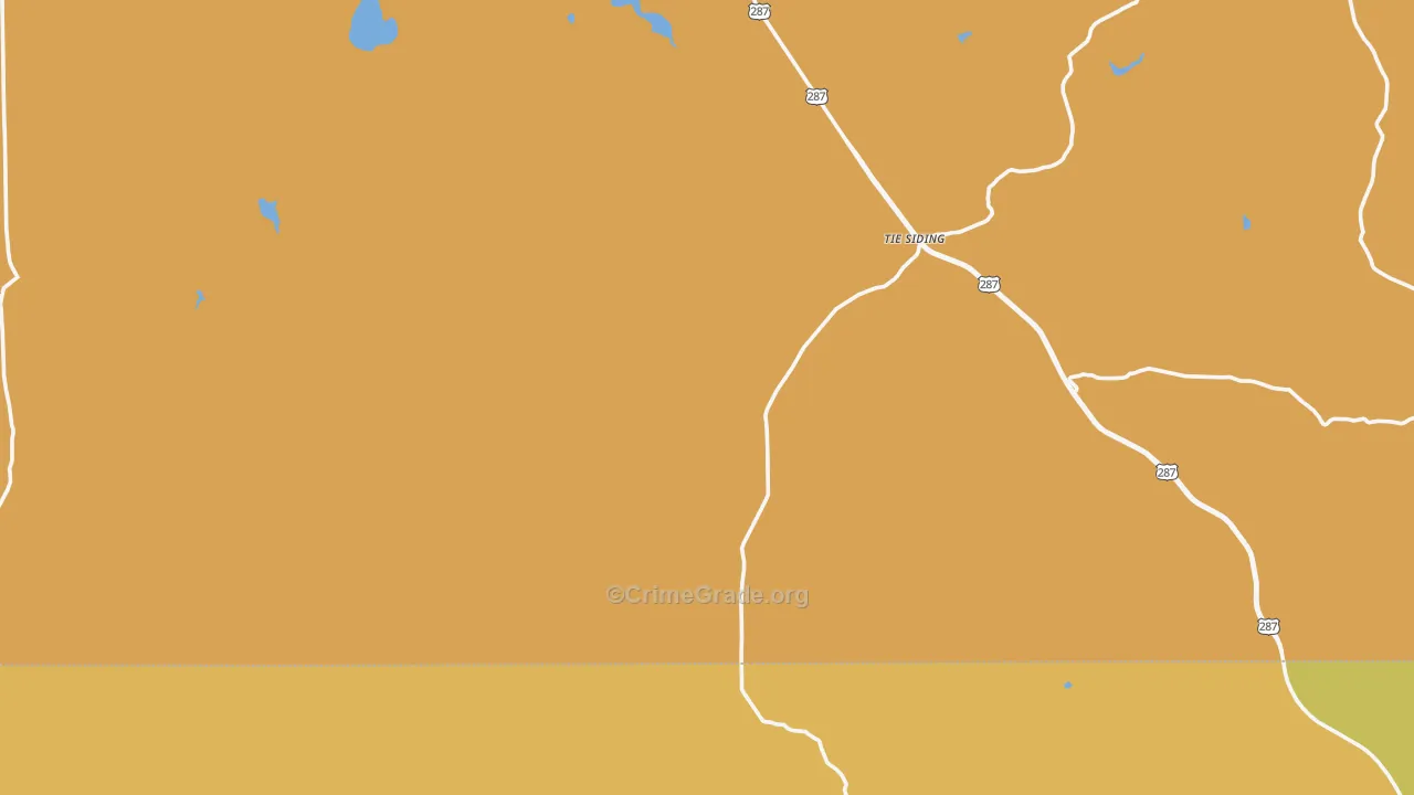Tie Siding, WY Map of Drug-Related Crime Rates