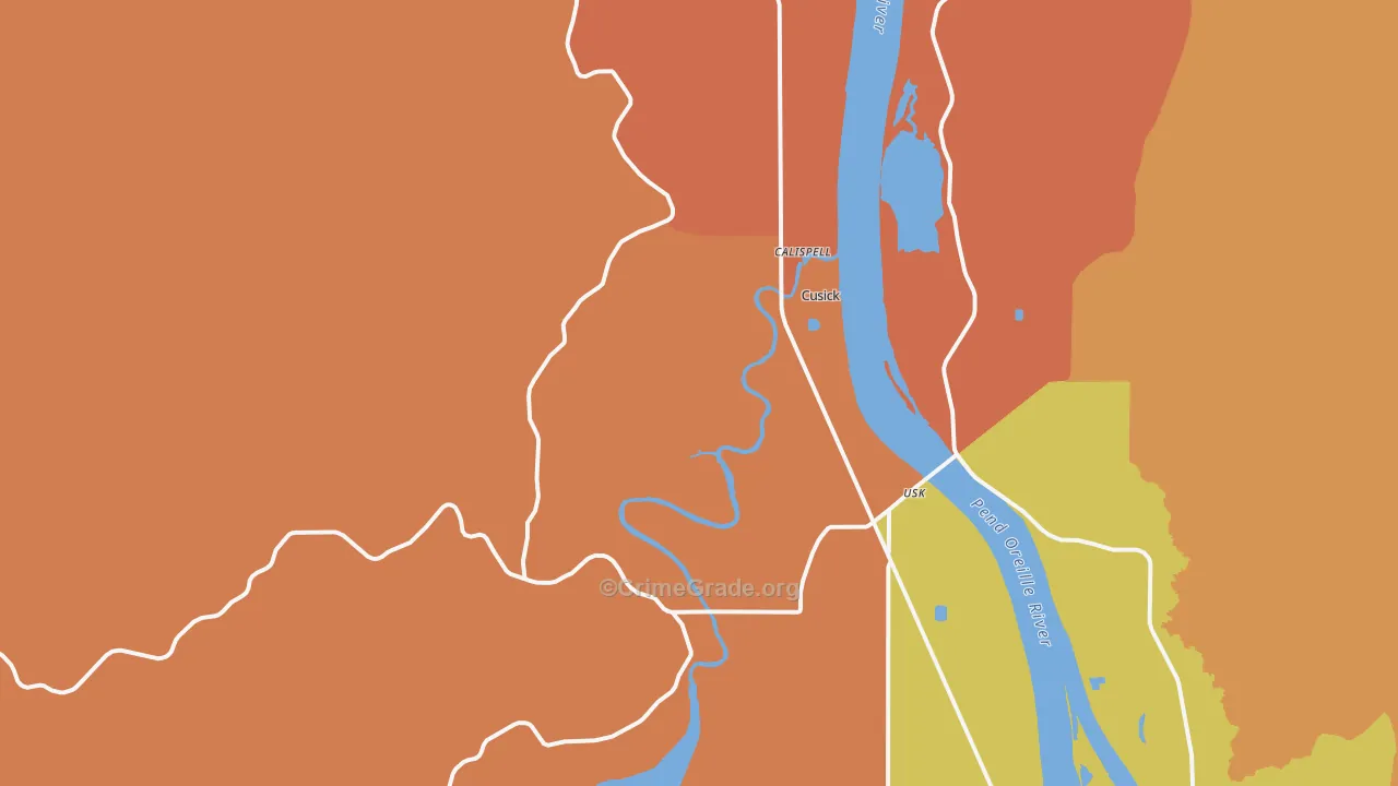 Tiger, WA Map of Drug-Related Crime Rates