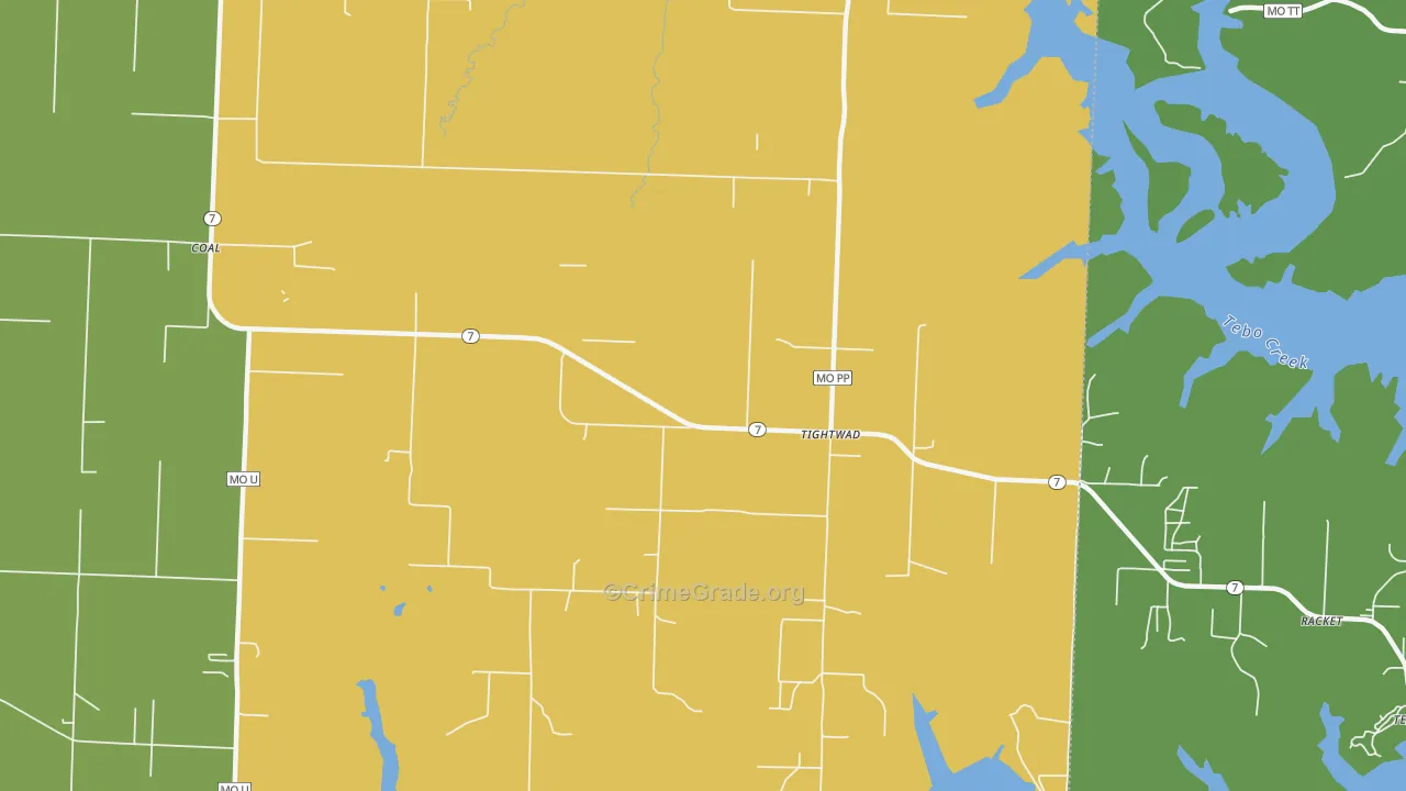 Tightwad, MO Map of Drug-Related Crime Rates