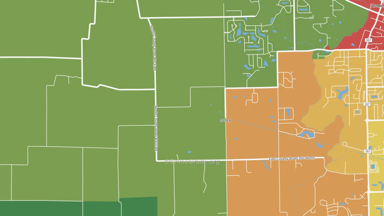 Tilden, IN Map of Drug-Related Crime Rates