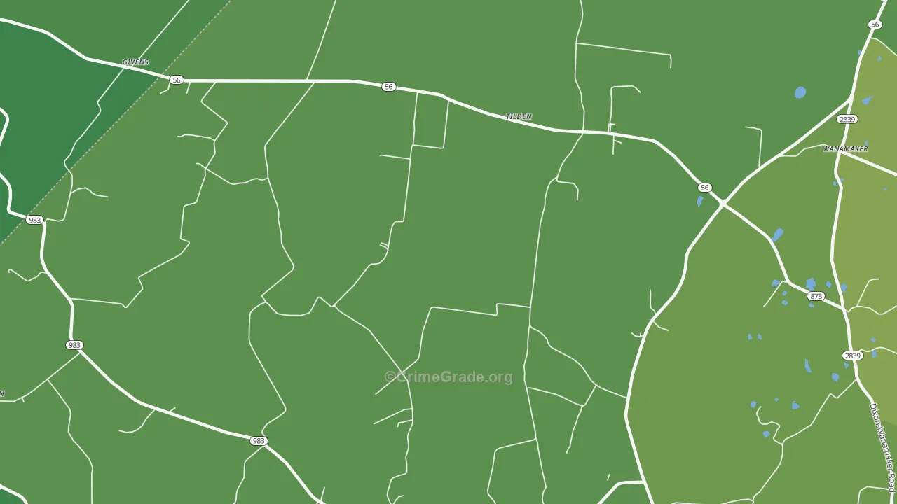 Tilden, KY Map of Drug-Related Crime Rates