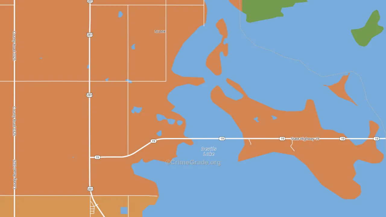 Tilden, ND Map of Drug-Related Crime Rates
