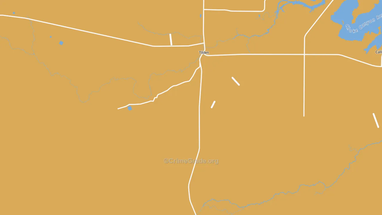 Tilden, TX Map of Drug-Related Crime Rates