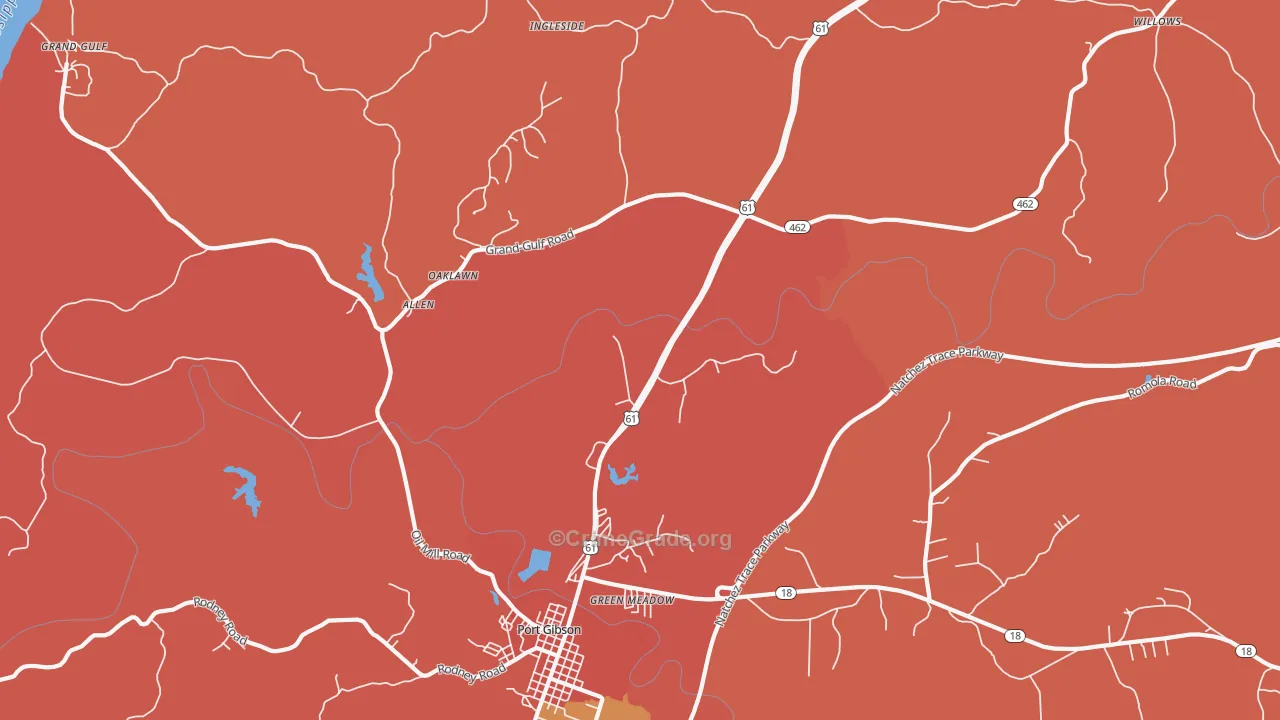 Tillman, MS Map of Drug-Related Crime Rates