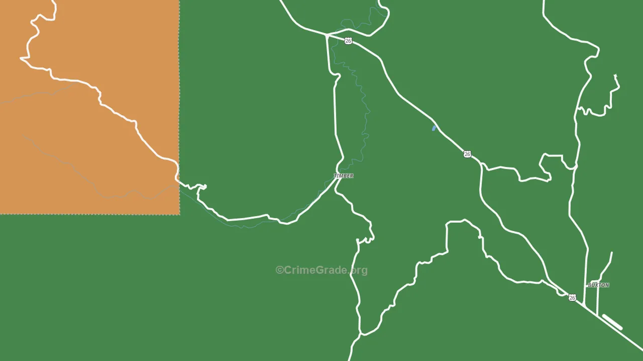 Timber, OR Map of Drug-Related Crime Rates