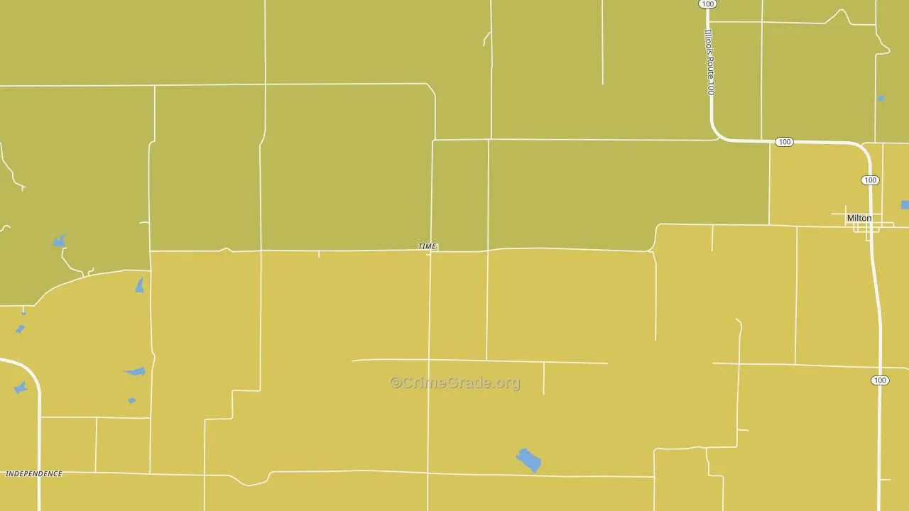 Time, IL Map of Drug-Related Crime Rates