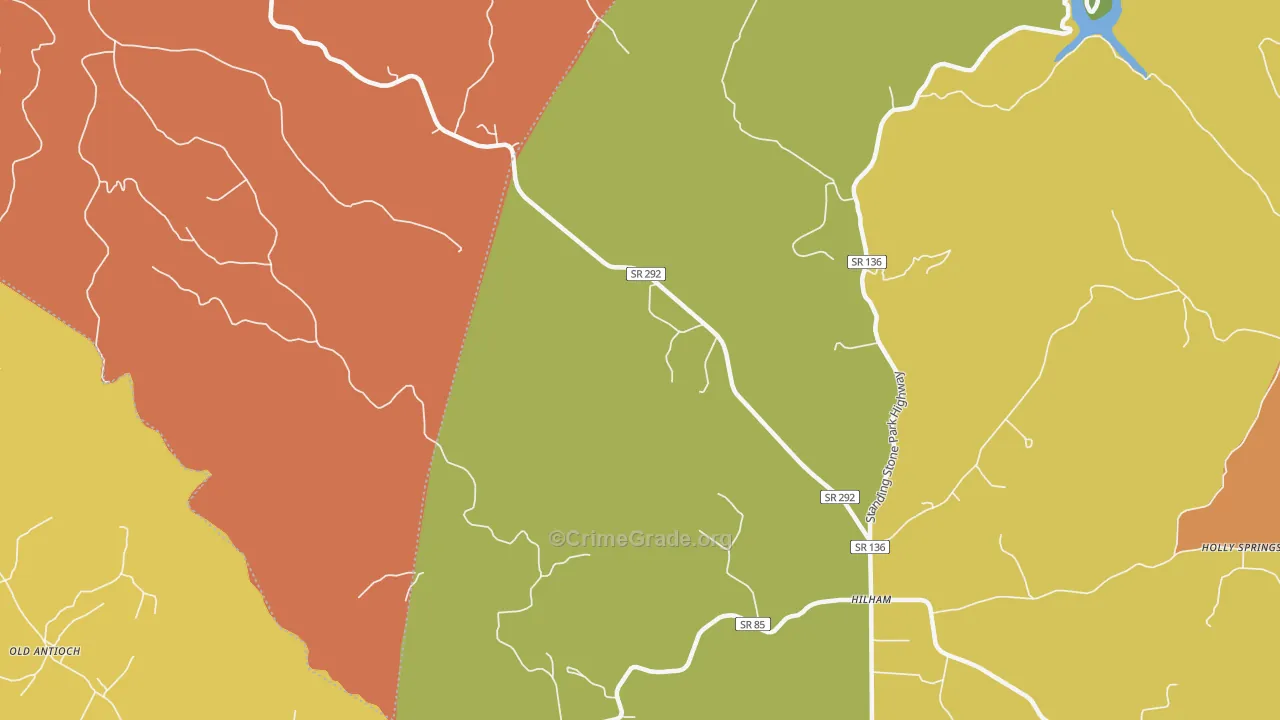 Timothy, TN Map of Drug-Related Crime Rates