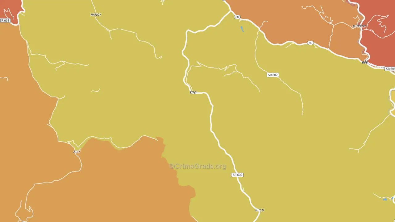 Tiny, VA Map of Drug-Related Crime Rates