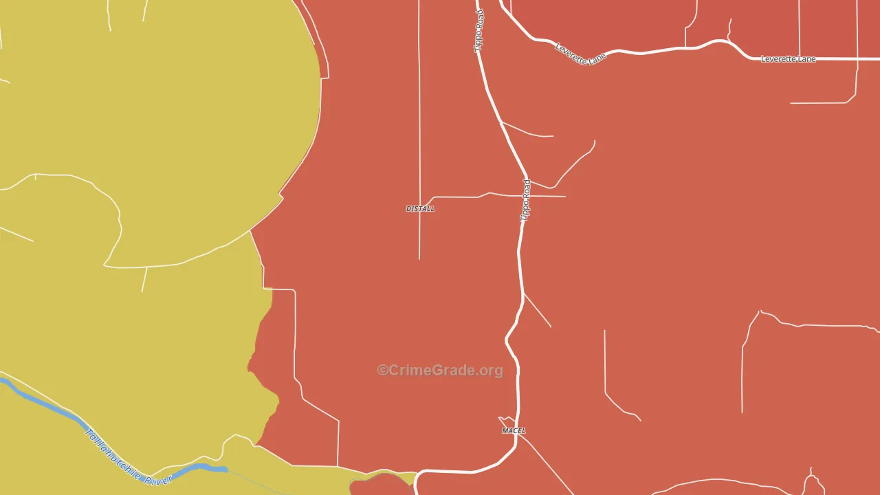 Tippo, MS Map of Drug-Related Crime Rates