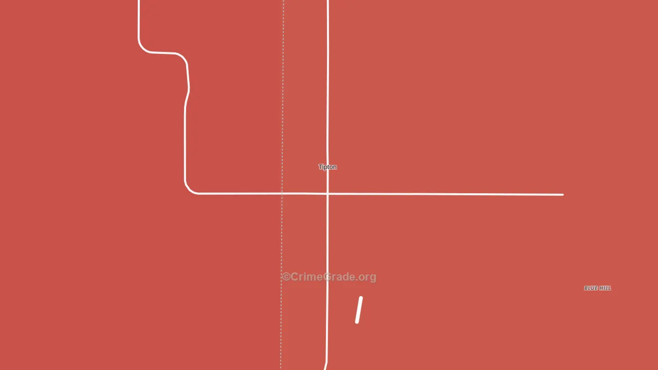 Tipton, KS Map of Drug-Related Crime Rates