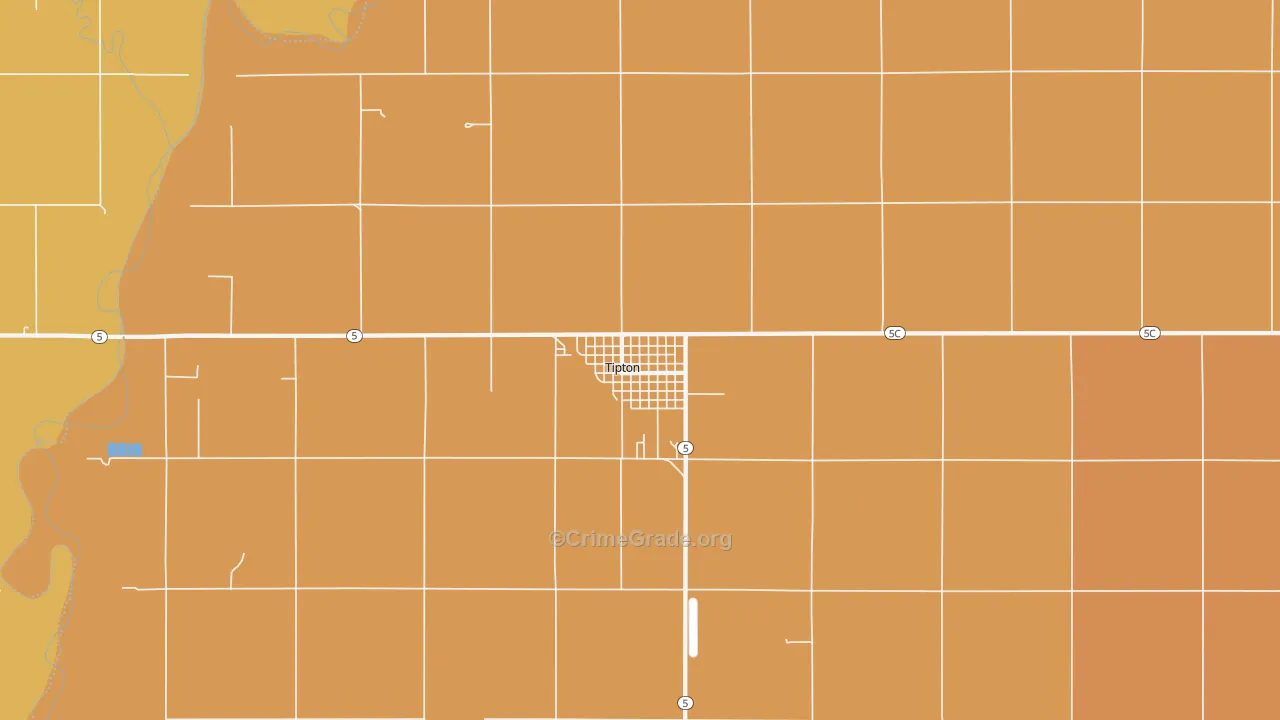 Tipton, OK Map of Drug-Related Crime Rates